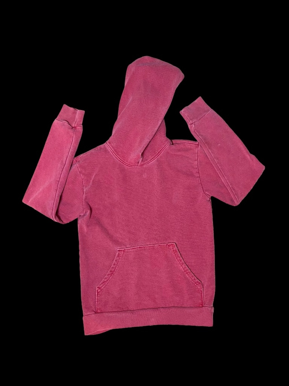 Talentless Garment-Dyed Pullover Hoodie Small – Faded Red